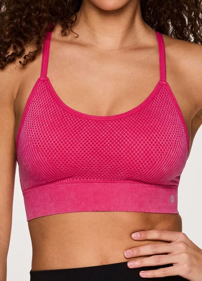 Women Cloud XBack Seamless Bra Pink RBX Active Sports Bras