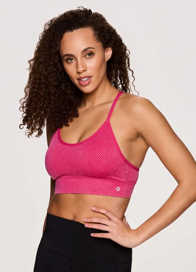 Women Cloud XBack Seamless Bra Pink RBX Active Sports Bras