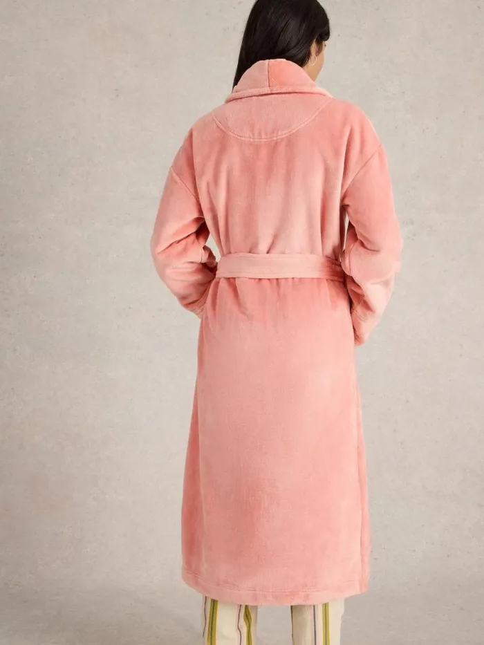 Women Clover Cosy Dressing Gown Mid Pink White Stuff Nightwear Women Clover Cosy Dressing Gown Mid Pink White Stuff Nightwear