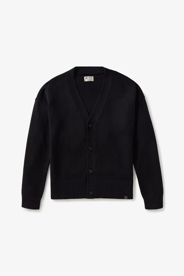 Women Coats and Jackets Fila Baseline Cardigan 001 Black