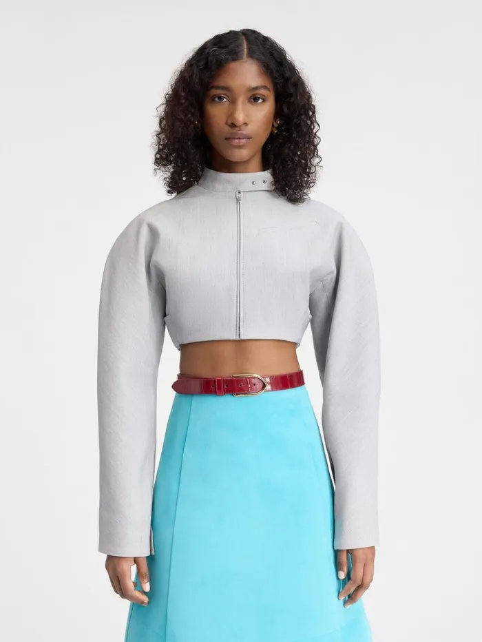 Women Coats and Jackets JACQUEMUS The Cabri Jacket Light Grey