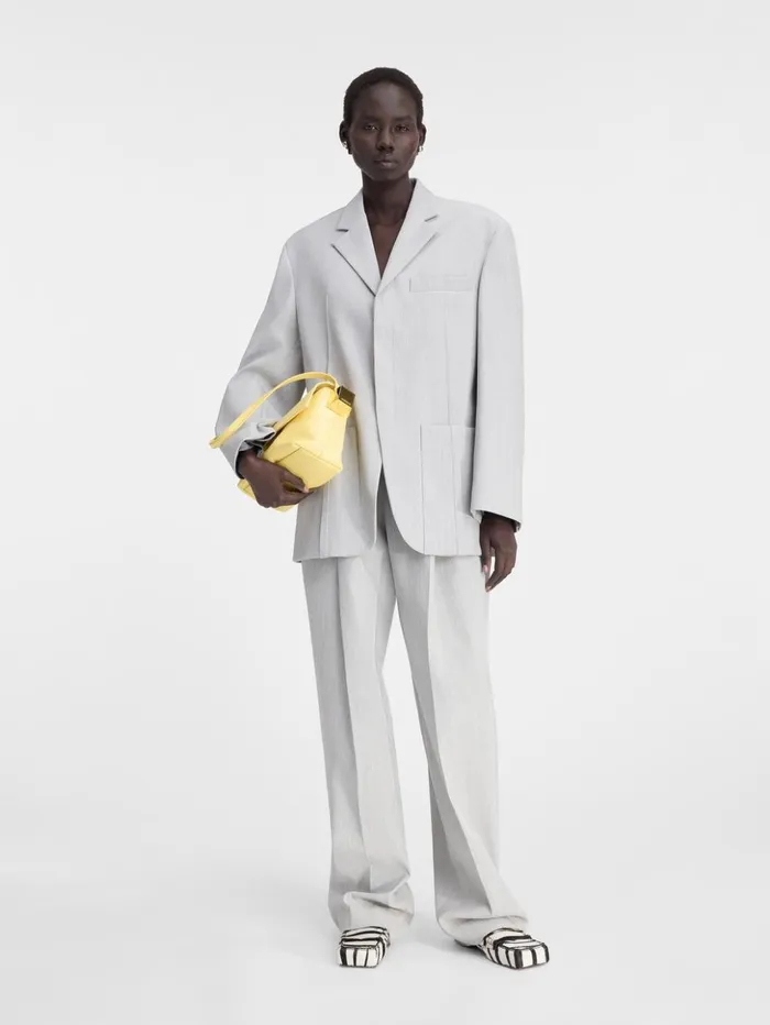 Women Coats and Jackets JACQUEMUS The Man039s Jacket Light Grey
