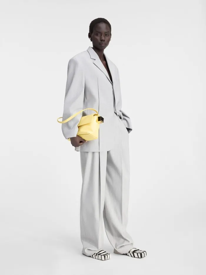 Women Coats and Jackets JACQUEMUS The Man039s Jacket Light Grey