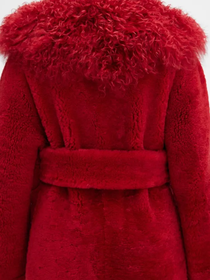 Women Coats and Jackets JACQUEMUS The Pilou Long Coat Dark Red