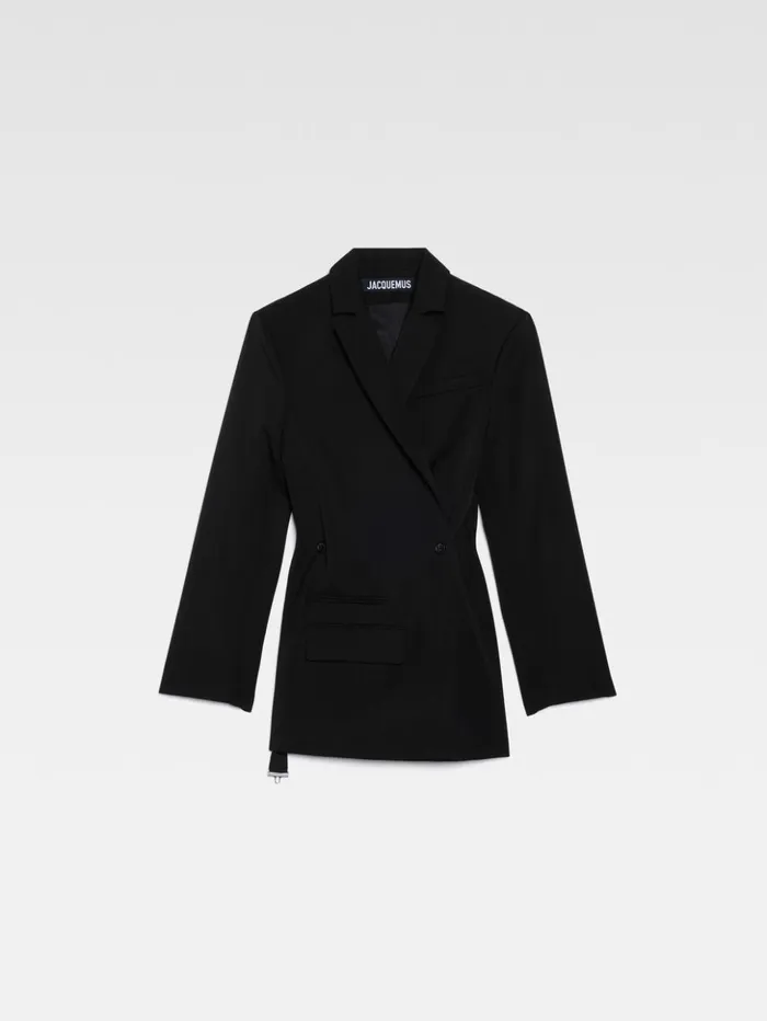 Women Coats and Jackets JACQUEMUS The Tibau Jacket Black Women Coats and Jackets JACQUEMUS The Tibau Jacket Black