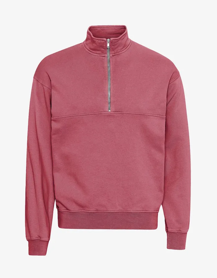 Women Colorfulstandard Organic Quarter Zip 8211 Raspberry Pink Quarter Zips