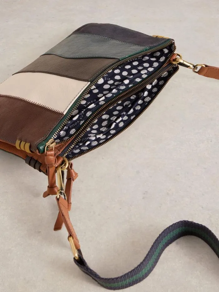 Women Connie Double Pouch Crossbody Green Multi White Stuff Bags and Purses Women Connie Double Pouch Crossbody Green Multi White Stuff Bags and Purses