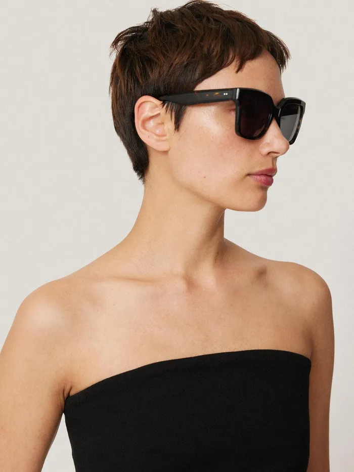 Women Crepe Ponte Jersey Strapless Top Black Jigsaw Shirts and Tops