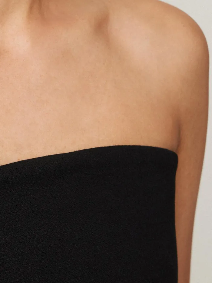 Women Crepe Ponte Jersey Strapless Top Black Jigsaw Shirts and Tops