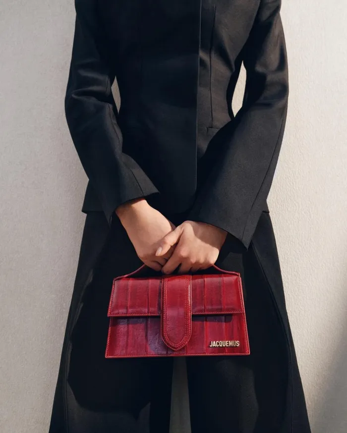Women Crossbody and Handbags JACQUEMUS The Large Bambino Dark Red