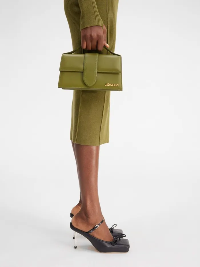Women Crossbody and Handbags JACQUEMUS The Large Bambino Khaki