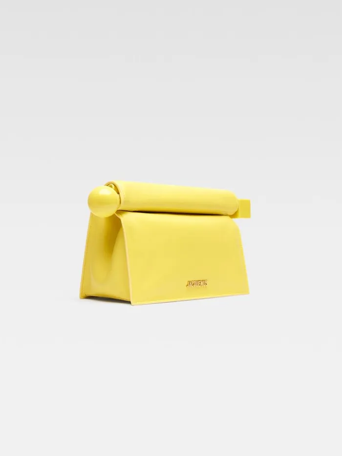 Women Crossbody and Handbags JACQUEMUS The Rond Carr Clutch Yellow