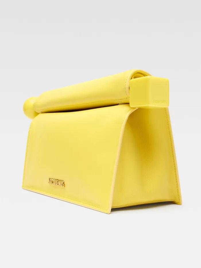 Women Crossbody and Handbags JACQUEMUS The Rond Carr Clutch Yellow