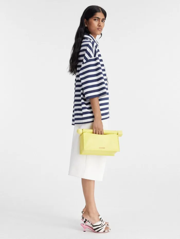 Women Crossbody and Handbags JACQUEMUS The Rond Carr Clutch Yellow