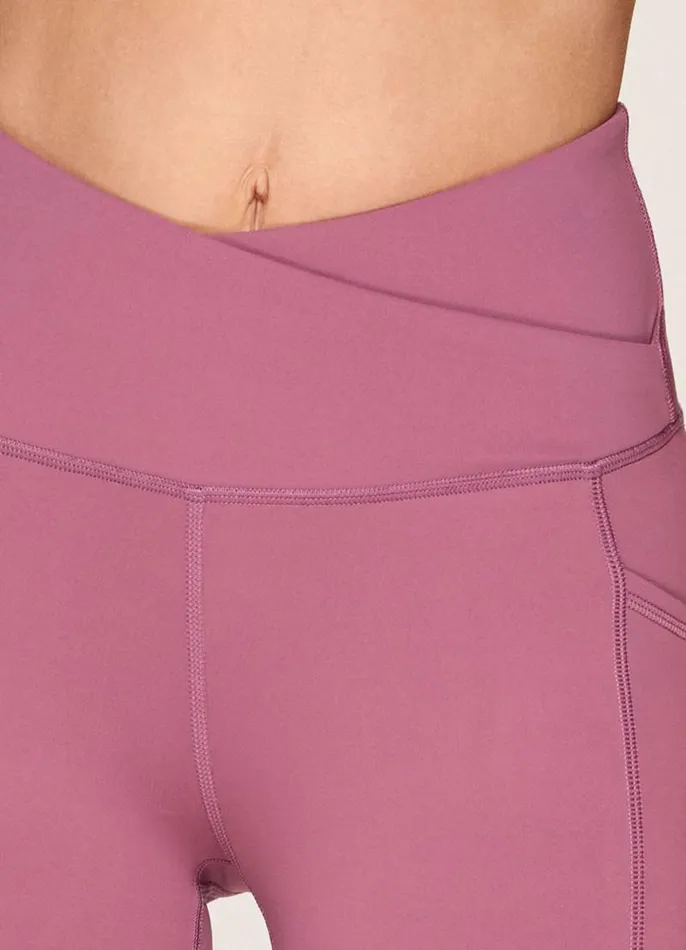 Women Crossover Ultra Hold Capri Dusty Rose RBX Active Capris