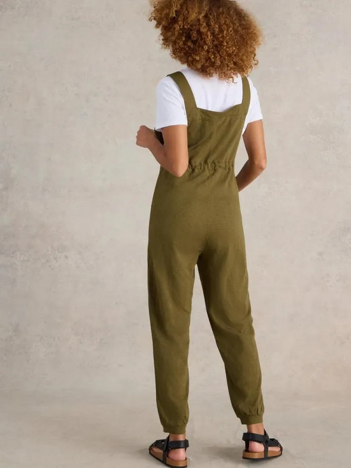 Women Daphne Jersey Dungaree Khaki Green White Stuff Dresses Women Daphne Jersey Dungaree Khaki Green White Stuff Dresses