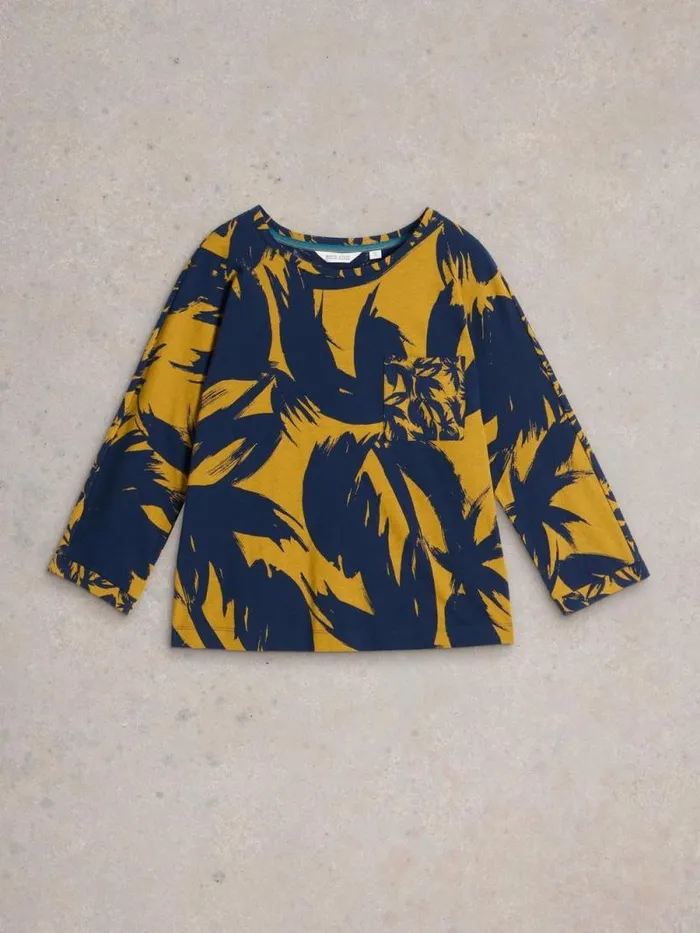 Women DEMI DOLMAN TOP Chartreuse Print White Stuff Shirts and Blouses