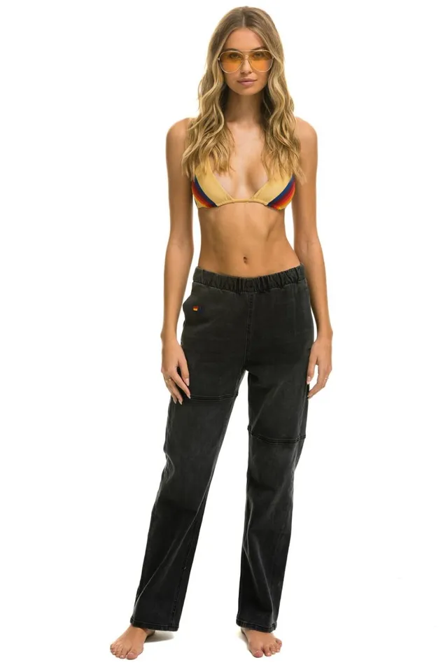 Women Denim Aviator Nation MID RISE RANCHER RELAXED FIT JEAN 8211 VINTAGE BLACK