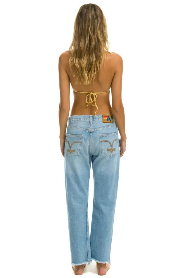 Women Denim Aviator Nation MID RISE RELAXED SURFER JEAN 8211 SUPER LIGHT