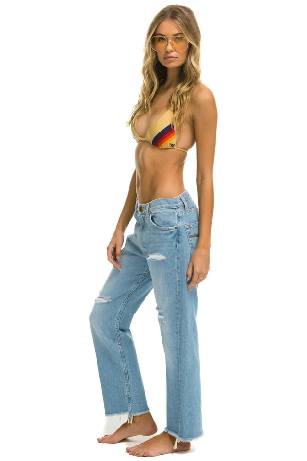 Women Denim Aviator Nation MID RISE RELAXED SURFER JEAN 8211 SUPER LIGHT