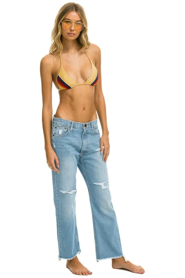 Women Denim Aviator Nation MID RISE RELAXED SURFER JEAN 8211 SUPER LIGHT