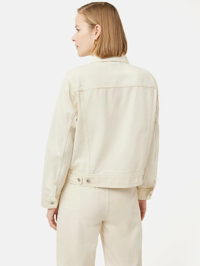 Women Denim Jacket Cream Jigsaw Denim