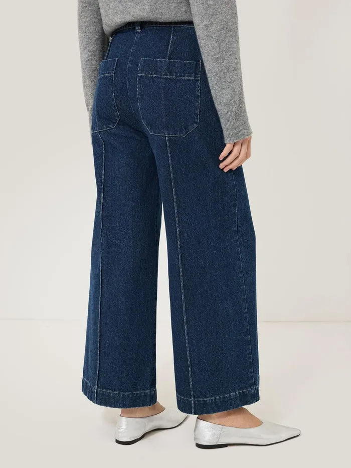 Women Denim Sailor Trouser Indigo Jigsaw Denim