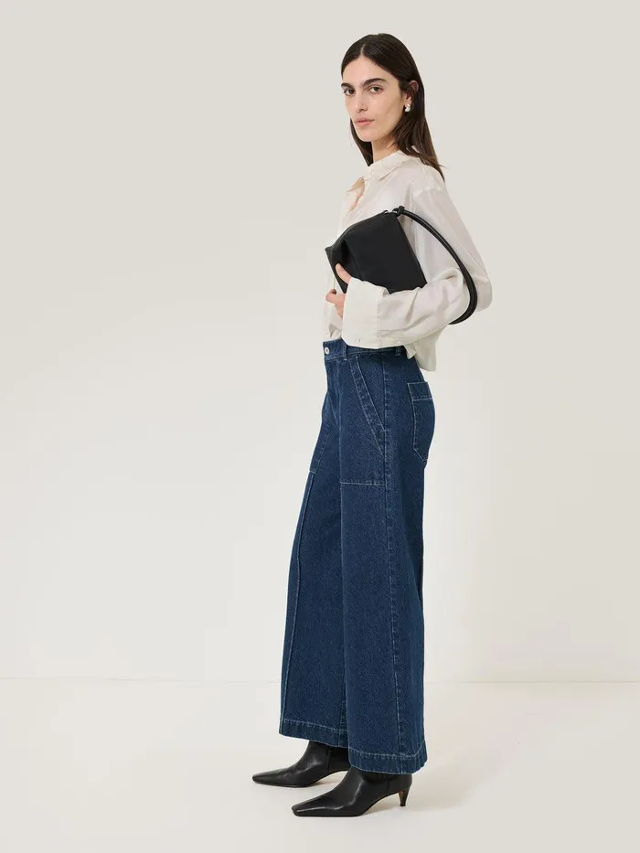 Women Denim Sailor Trouser Indigo Jigsaw Denim