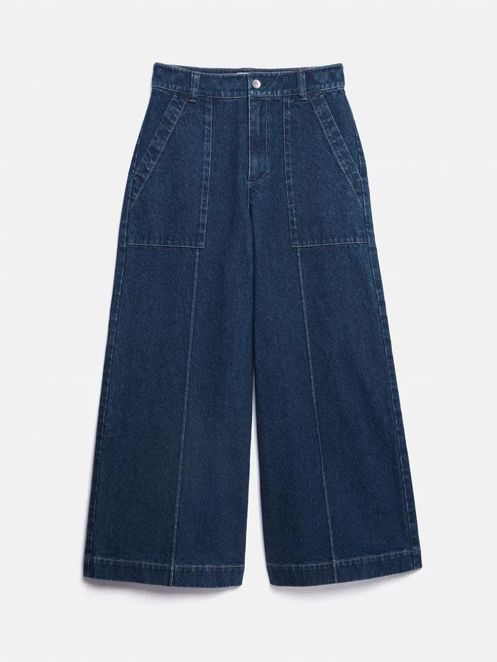 Women Denim Sailor Trouser Indigo Jigsaw Denim