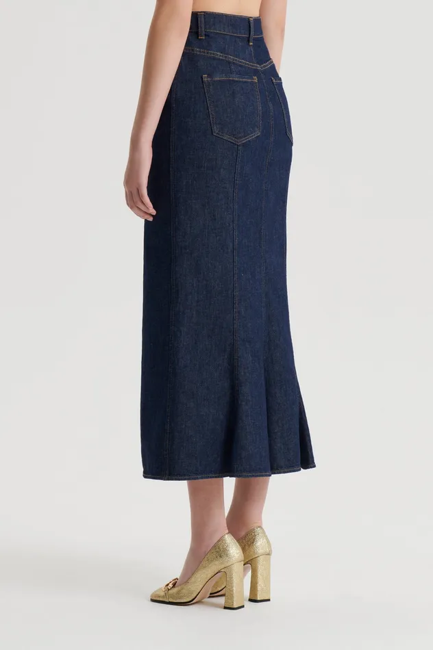 Women Denim Scanlan Theodore DENIM FIVE POCKET PENCIL SKIRT INDIGOB Women Denim Scanlan Theodore DENIM FIVE POCKET PENCIL SKIRT INDIGOB