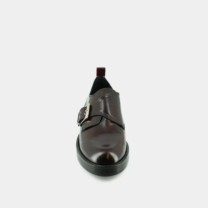Women Derbies With Adjustable Buckles Burgundy JONAK Derbies Oxfords