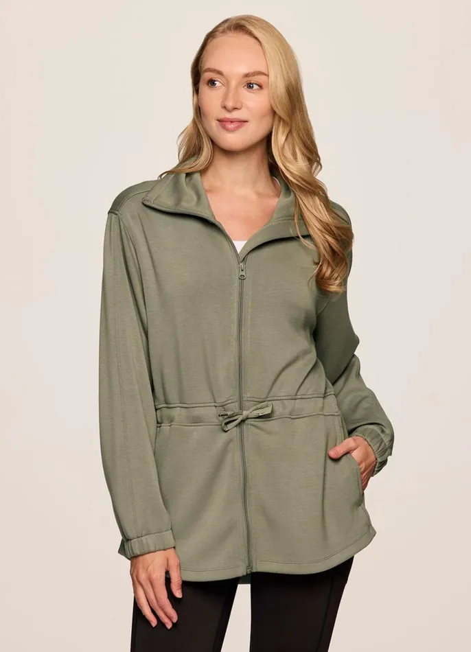 Women Downtown Scuba Anorak Jacket Olive RBX Active Jackets