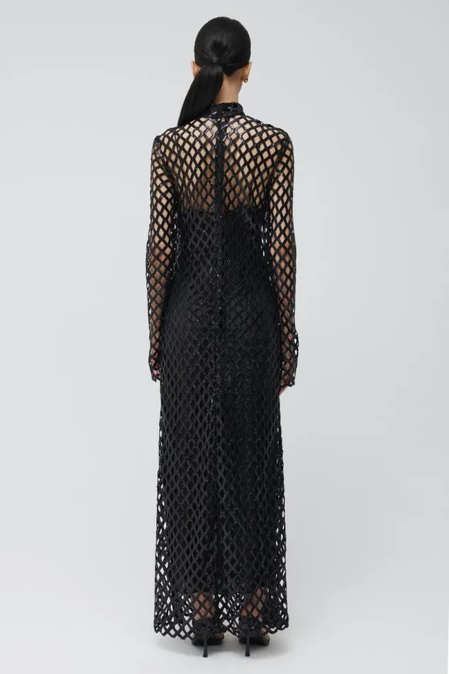 Women Dresses and Jumpsuits Jonathan Simkhai Ainaz Dress Black Long Sleeve Dress
