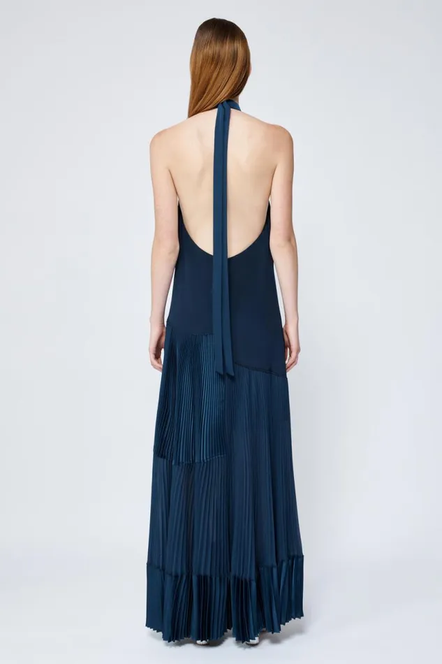 Women Dresses and Jumpsuits Jonathan Simkhai Hazel Dress Blue Pleated Midi Dress