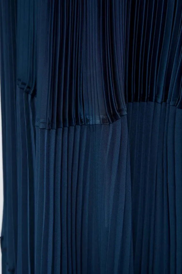 Women Dresses and Jumpsuits Jonathan Simkhai Hazel Dress Blue Pleated Midi Dress