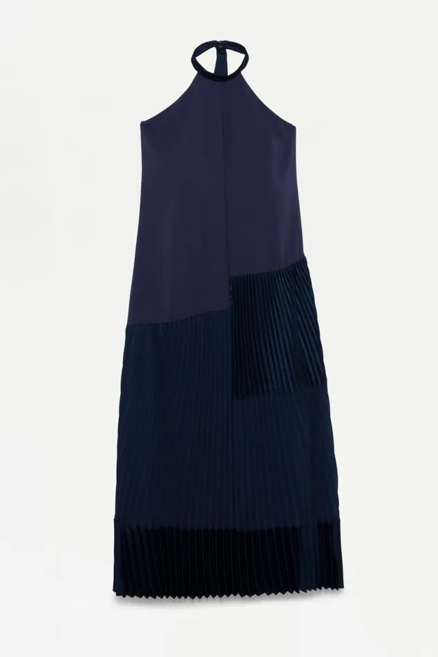 Women Dresses and Jumpsuits Jonathan Simkhai Hazel Dress Blue Pleated Midi Dress