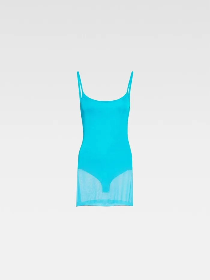 Women Dresses and Skirts JACQUEMUS The Roupao Knit Dress Turquoise