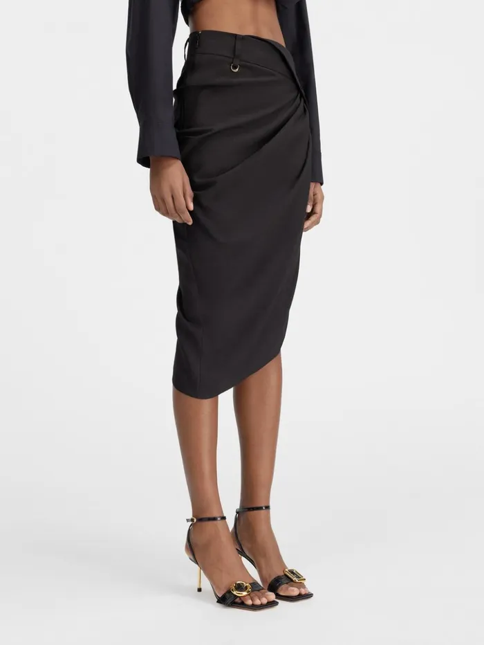 Women Dresses and Skirts JACQUEMUS The Saudade Skirt Black Women Dresses and Skirts JACQUEMUS The Saudade Skirt Black