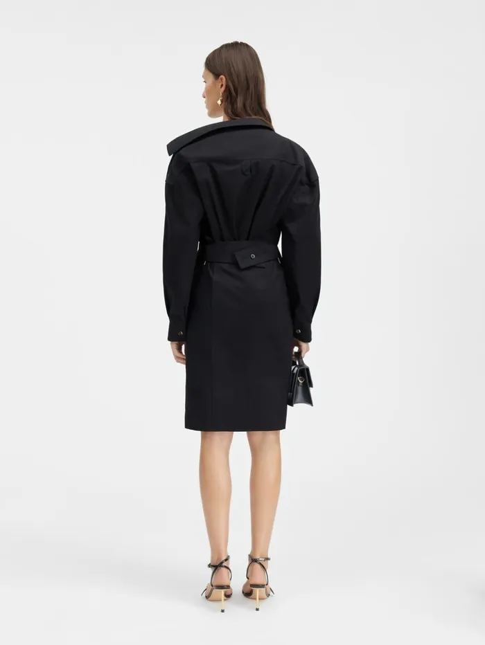 Women Dresses and Skirts JACQUEMUS The Shirt Dress Black Women Dresses and Skirts JACQUEMUS The Shirt Dress Black