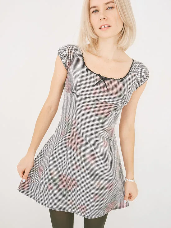 Women Dresses Lisa Says Gah Flower Gingham Dress Gingham