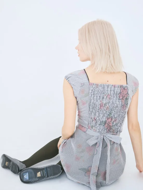 Women Dresses Lisa Says Gah Flower Gingham Dress Gingham