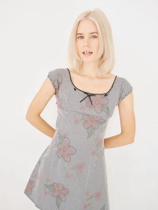 Women Dresses Lisa Says Gah Flower Gingham Dress Gingham