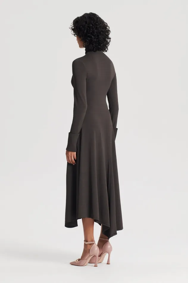 Women Dresses Scanlan Theodore DRAPE HEM DRESS JUNGLE Women Dresses Scanlan Theodore DRAPE HEM DRESS JUNGLE