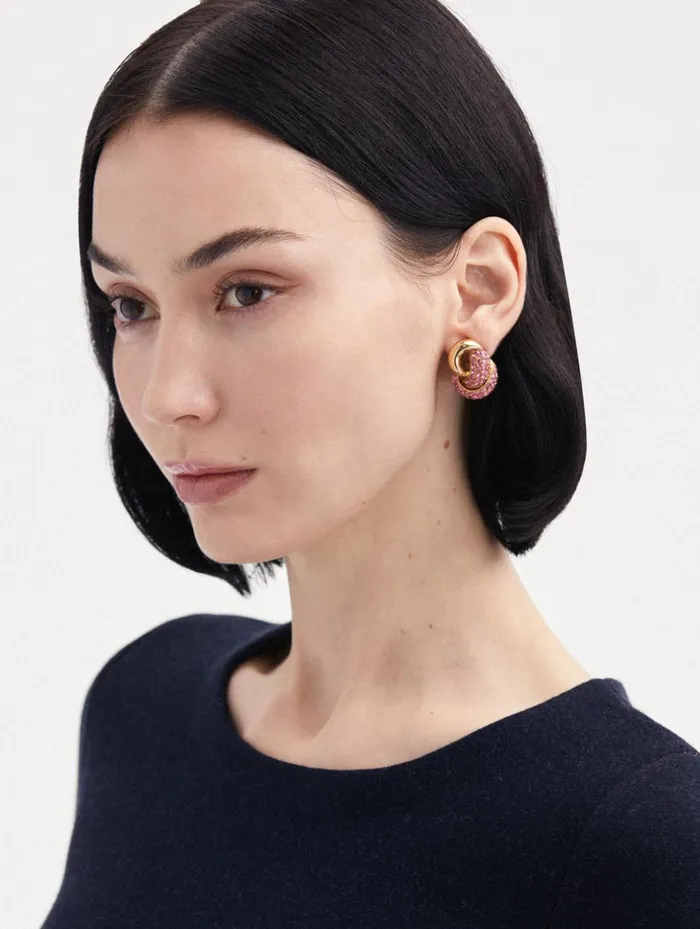 Women Earrings Oscar De La Renta Love Knot Earrings Rose Women Earrings Oscar De La Renta Love Knot Earrings Rose