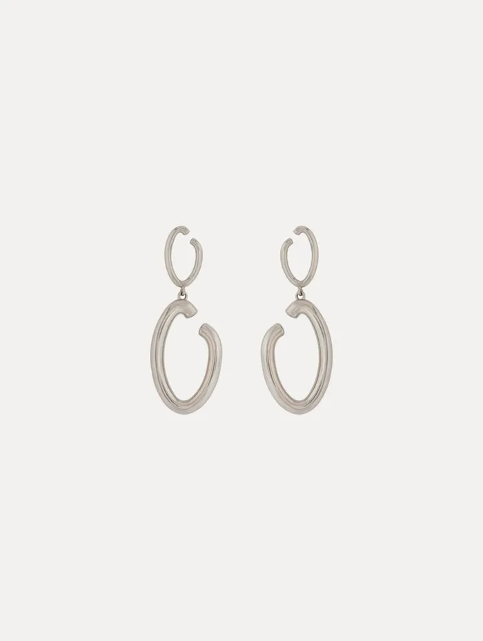 Women Earrings Oscar De La Renta O Drop Earrings Silver