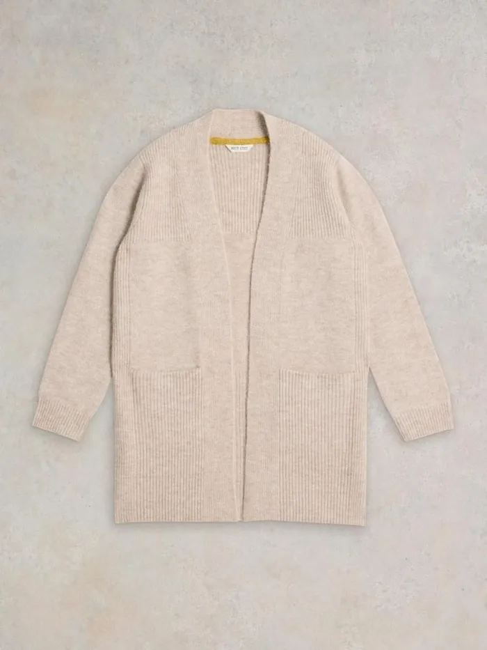 Women ERIN LONGLINE CARDI Light Natural White Stuff Knitwear Women ERIN LONGLINE CARDI Light Natural White Stuff Knitwear