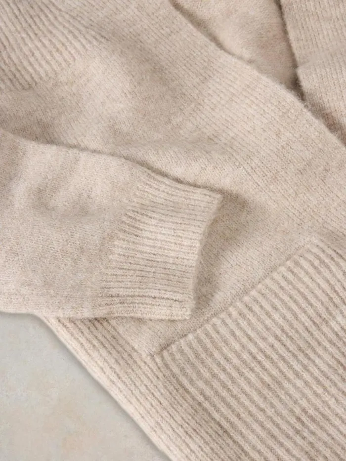 Women ERIN LONGLINE CARDI Light Natural White Stuff Knitwear Women ERIN LONGLINE CARDI Light Natural White Stuff Knitwear