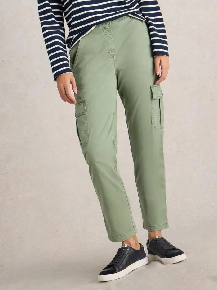 Women Everleigh Cargo Trouser Mid Green White Stuff Trousers