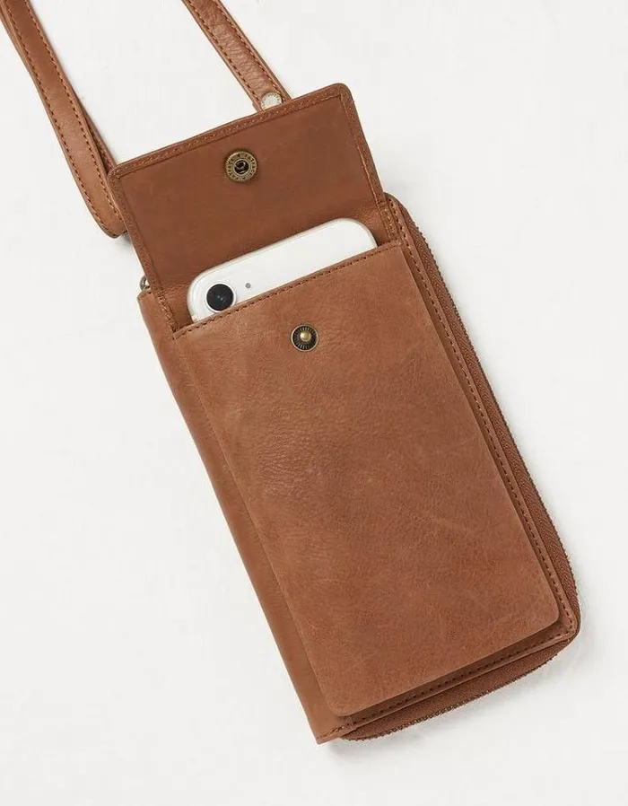 Women FatFace Bags and Wallets Louisa Purse Phone Bag Tan