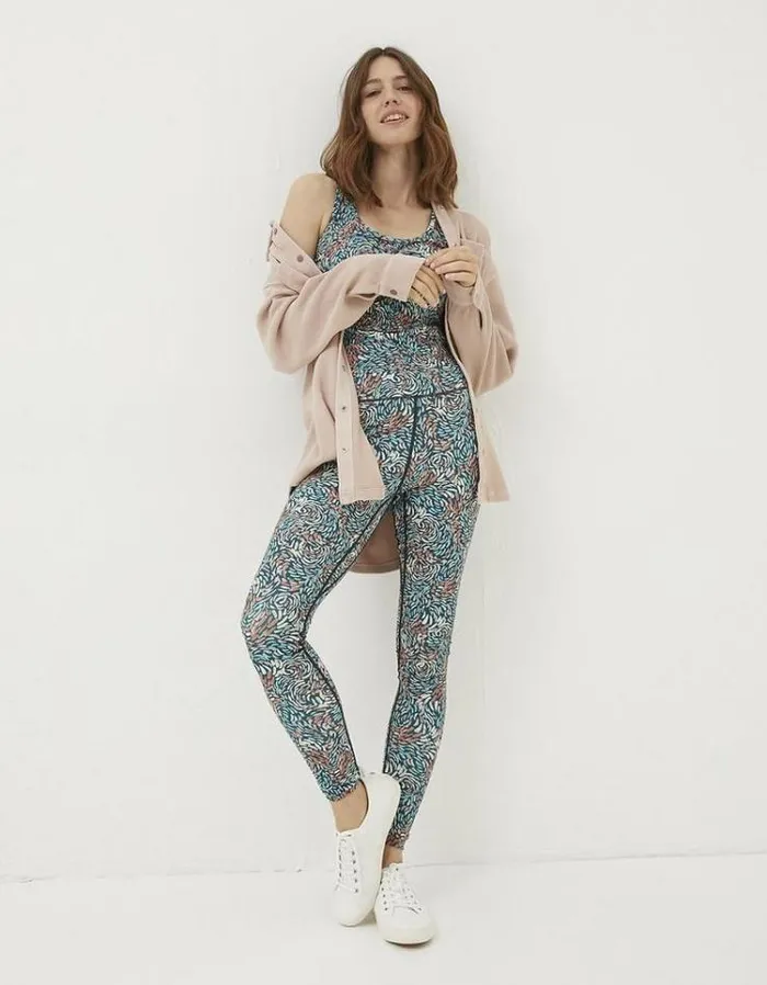 Women FatFace Ebb and Flow Activewear Venus Print Legging Multi